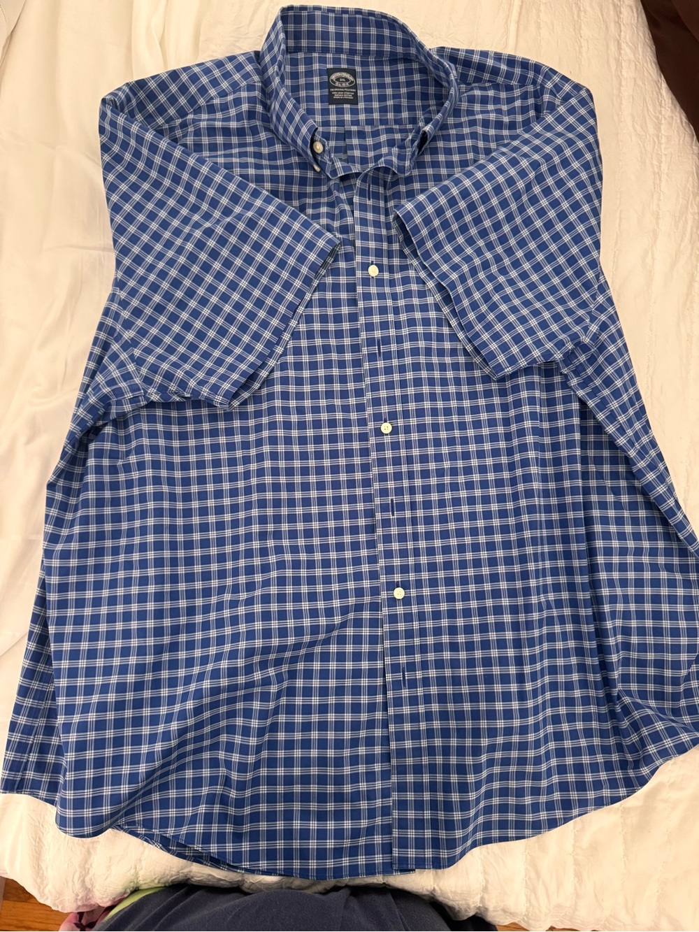 Brooks Brothers Blue Plaid Button-Down Shirt